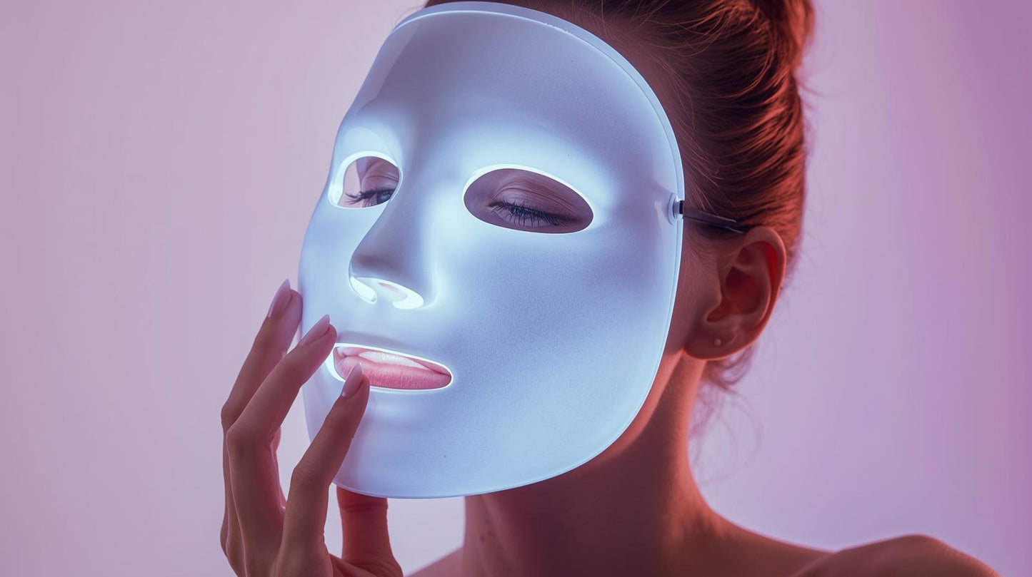2-in-1 Facial Colorful LED Beauty Mask and Neck Device - Professional Anti - Aging Skincare Device
